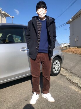 「HVC（エイチブイシー）のアイテム（その他アウター）」を使った、リョーマさん（メンズ・158cm）の冬コーディネート