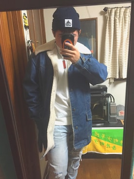 「エクストララージ」｜「アイテム（デニムジャケット）」を使った、S.Ｋさん（メンズ・170cm）の秋コーディネート