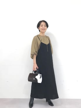 「tee Lisa（ティーリサ）のアイテム」を使った、rd_mioさん（レディース・153cm）の冬コーディネート