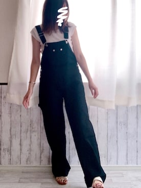 「SpRay（スプレイ）のアイテム（オールインワン・サロペット）」を使った、mamiruwearさん（レディース・159cm）の夏コーディネート
