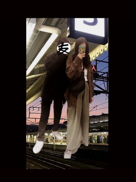「DOUBLE NAME（ダブルネーム）のアイテム（オールインワン・サロペット）」を使った、sonoさん（レディース・158cm）の春コーディネート