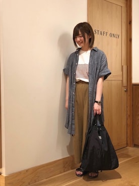 「coen スタッフスタイリング」｜coen ゆきさん（レディース・156cm）の夏コーディネート