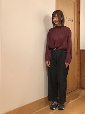 「coen スタッフスタイリング」｜coen ゆきさん（レディース・156cm）の秋コーディネート