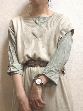 「アイテム（ワンピース/ドレス）」を使った、かきさん（レディース・156cm）の春コーディネート