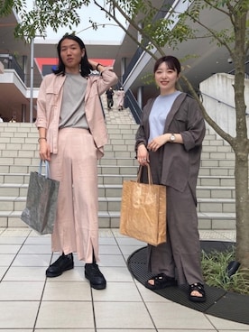 「koe（コエ）のアイテム（その他パンツ）」を使った、かきさん（レディース・157cm）の夏コーディネート