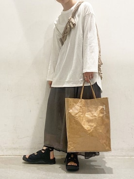「koe（コエ）のアイテム」を使った、かきさん（レディース・157cm）の夏コーディネート