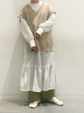 「koe（コエ）のアイテム（その他パンツ）」を使った、かきさん（レディース・157cm）の冬コーディネート