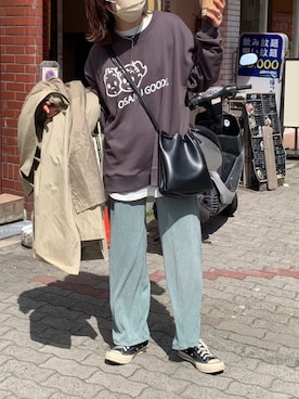 「アイテム（スウェット）」を使った、かきさん（レディース・157cm・20代）の春コーディネート