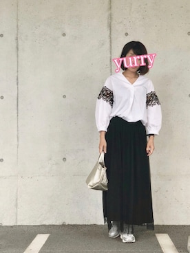 「coca（coca）（コカ）のアイテム（アクセサリー）」を使った、yurryさん（レディース・159cm）の春コーディネート