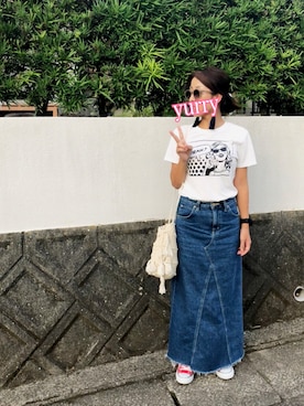 「WEGO（ウィゴー）のWEGO/マクラメ巾着ショルダーバッグ（ショルダーバッグ）」を使った、yurryさん（レディース・160cm）の秋コーディネート