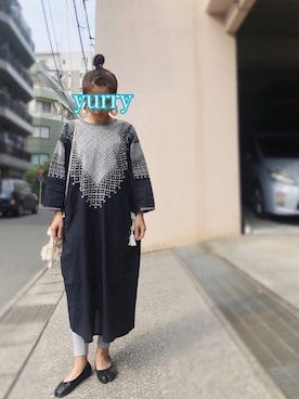 「WEGO（ウィゴー）のWEGO/マクラメ巾着ショルダーバッグ（ショルダーバッグ）」を使った、yurryさん（レディース・160cm）の春コーディネート