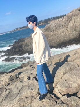 「BTS」｜「アイテム（ジャケット/アウター）」を使った、みねださん（メンズ・180cm）の冬コーディネート