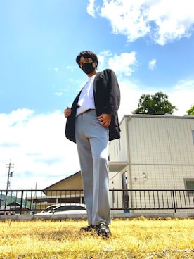 「BTS」｜「アイテム（ジャケット/アウター）」を使った、みねださん（メンズ・180cm）の春コーディネート
