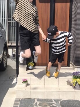 キッズのスニーカー イエロー 黄色系 ボーイズ コーディネート Zozotown