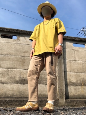 「春夏コーデ」｜「GU（ジーユー）のアイテム（ファッション雑貨）」を使った、けんぽー/kenpoさん（メンズ・167cm）の春コーディネート