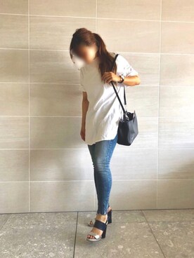 「Daniel Wellington（ダニエルウェリントン）の【Daniel Wellington】レザーバンド３６ＭＭ（アナログ腕時計）」を使った、miiさん（レディース・162cm）の夏コーディネート