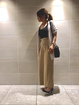 「Daniel Wellington（ダニエルウェリントン）の【Daniel Wellington】レザーバンド３６ＭＭ（アナログ腕時計）」を使った、miiさん（レディース・162cm）の秋コーディネート