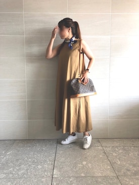 「Daniel Wellington（ダニエルウェリントン）の【Daniel Wellington】レザーバンド３６ＭＭ（アナログ腕時計）」を使った、miiさん（レディース・162cm）の秋コーディネート