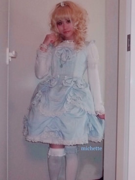 「BABY, THE STARS SHINE BRIGHT」｜✞𝔪𝖎𝖈𝖍𝖊𝖙𝖙𝖊✞さん（レディース・162cm）の春コーディネート