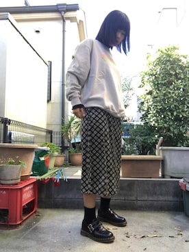 「ohotoro」｜「アイテム（スウェット）」を使った、sinoca☺︎さん（レディース・165cm）の秋コーディネート