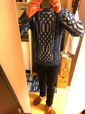「VANS（バンズ）のアイテム（モカシン/デッキシューズ）」を使った、TAKAさん（メンズ・168cm）の冬コーディネート