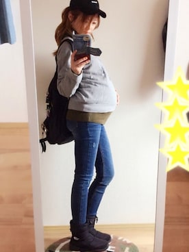 「9ヶ月」｜「アイテム（シューズ）」を使った、すーさん（レディース・153cm）の冬コーディネート