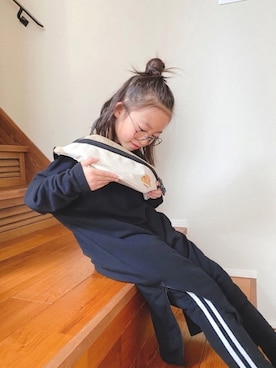 「アイテム（レギンス/スパッツ）」を使った、m.yさん（キッズ・120cm）の春コーディネート