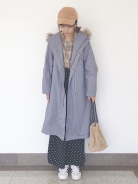 「note et silence （ノートエシロンス）のアイテム（モッズコート）」を使った、wei☆chanさん（レディース・166cm）の秋コーディネート