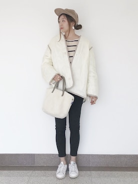 「folklore（フォルクローレ）のアイテム」を使った、wei☆chanさん（レディース・166cm）の冬コーディネート