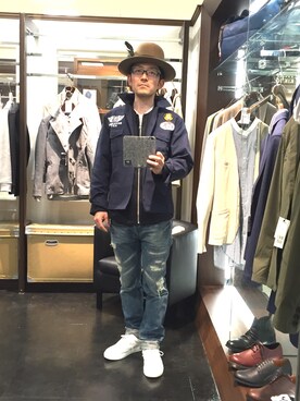 「TORNADO MART（トルネードマート）のアイテム（帽子）」を使った、golden.Kさん（メンズ・166cm）の春コーディネート
