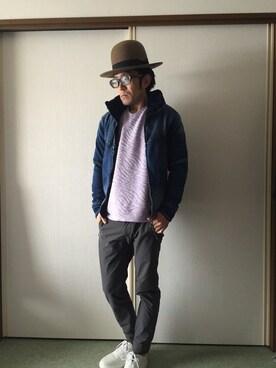 「TORNADO MART（トルネードマート）のアイテム（帽子）」を使った、golden.Kさん（メンズ・166cm）の冬コーディネート