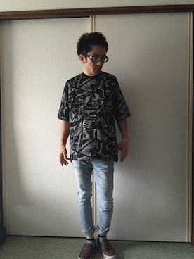 「MK MICHEL KLEIN HOMME （エムケーミッシェルクランオム）のアイテム（スリッポン）」を使った、golden.Kさん（メンズ・166cm）の夏コーディネート