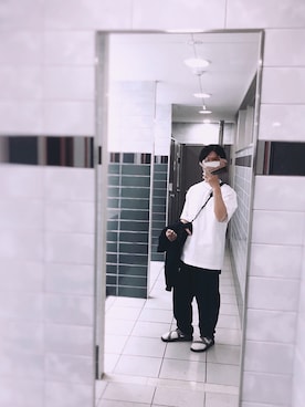「simple」｜「アイテム（その他アウター）」を使った、TOMATOさん（メンズ・173cm）の春コーディネート
