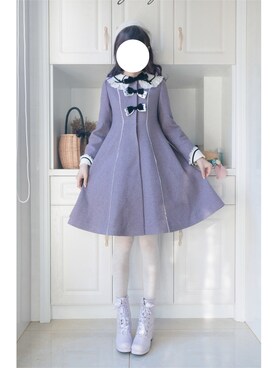 「アイテム（ブーツ、パープル系）」を使った、-苏沿君さん（レディース・171cm）の秋コーディネート