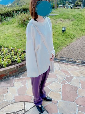 「w closet」｜「アイテム（スウェット）」を使った、pmさん（レディース・155cm）の秋コーディネート