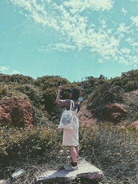 「MUJI Labo（ムジラボ）のアイテム（キャップ）」を使った、nanaisjujuさん（レディース・163cm）の春コーディネート