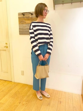 「アイテム（パンプス、グレー系）」を使った、Iwakamiさん（レディース・169cm）の冬コーディネート