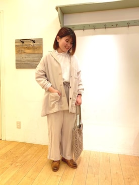 「Samansa Mos2（サマンサ モスモス）のアイテム（テーラードジャケット）」を使った、Iwakamiさん（レディース・160cm）の春コーディネート