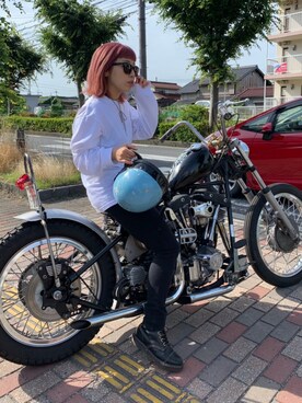 ひいきにする スチール 再現する バイク 女性 ファッション Warakuru Kano Jp