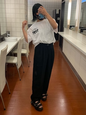 「GRL（グレイル）のアイテム（パンツ、ブラック系）」を使った、rikuさん（レディース・153cm）の秋コーディネート
