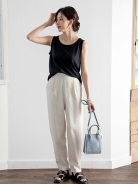 レディースのパンツ リネン 麻 コーディネート Zozotown