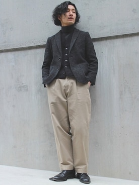「FILSON（フィルソン）のアイテム（その他アウター）」を使った、shimoさん（メンズ・175cm）の冬コーディネート