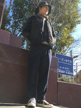 「JOURNAL STANDARD（ジャーナルスタンダード）のROCKY MOUTAIN FEATHERBED×JS /ロッキーマウンテンフェザーベッド別注ジャーナルスタンダード :SIX MOUNTH VEST #（ダウンベスト）」を使った、shimoさん（メンズ・175cm）の冬コーディネート