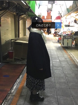 「レトロ」｜「アイテム（ダウンジャケット/コート）」を使った、harukaさん（レディース・149cm）の冬コーディネート