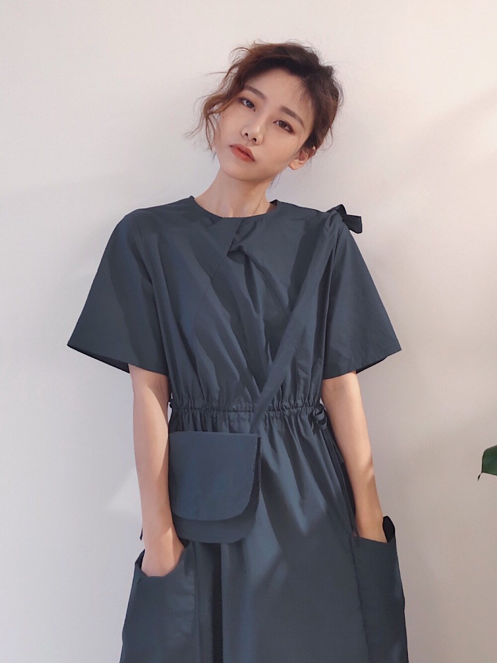 「日系极简、休闲」｜「May.のアイテム（ワンピース、その他）」を使った、Aug.さん（レディース・165cm）の夏コーディネートの1枚目の写真