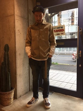 「BEN DAVIS/PROJECT LINE（ベンデイビスプロジェクトライン）のアイテム」を使った、BENCH AT THE GREENEさん（メンズ・173cm）の春コーディネート