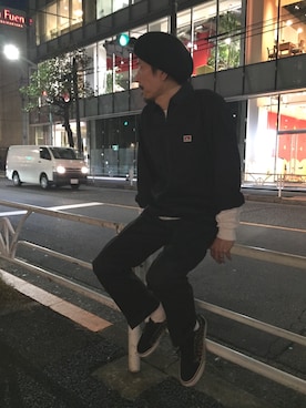 「BEN DAVIS（ベンデイビス）のアイテム（シャツ/ブラウス）」を使った、BENCH AT THE GREENEさん（メンズ・173cm）の秋コーディネート