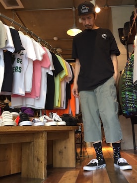 「ベンデイビス」｜「アイテム（キャップ）」を使った、BENCH AT THE GREENEさん（メンズ・173cm）の春コーディネート