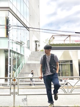 「BEN DAVIS/PROJECT LINE（ベンデイビスプロジェクトライン）のアイテム」を使った、BENCH AT THE GREENEさん（メンズ・173cm）の春コーディネート