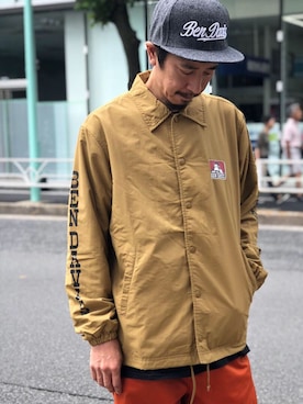 「ベンデイビス」｜「アイテム（キャップ）」を使った、BENCH AT THE GREENEさん（メンズ・173cm）の秋コーディネート